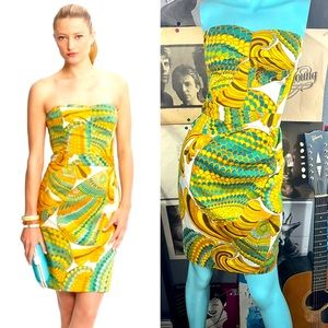 🔥TRINA TURK worn once GEO MOD COTTON DRESS SLEEVELESS BOHO SIZE 8 RETAIL $150